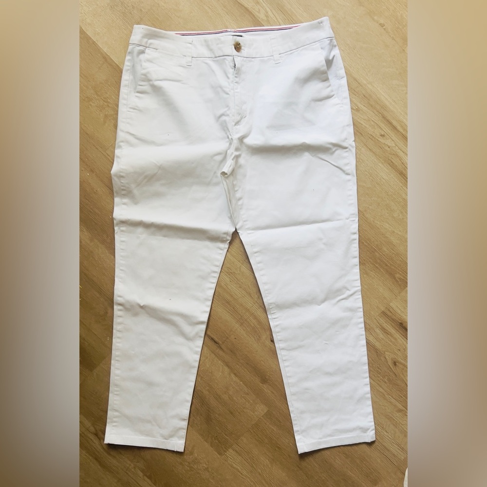Tommy Hilfiger White Straight Leg Pants NWT Sz 12